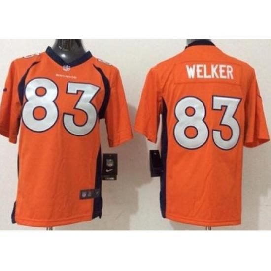 Youth Nike Denver Broncos 83 Wes Welker Orange Team Color Stitched NFL Jersey