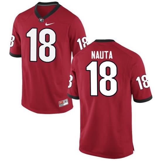 Men Georgia Bulldogs #18 Isaac Nauta College Football Jerseys-Red