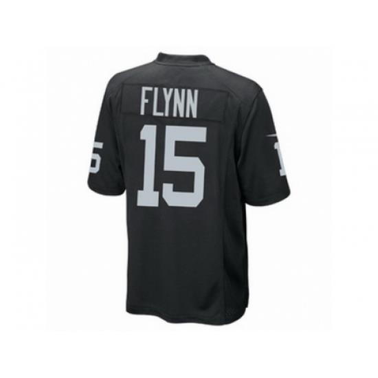 Nike Oakland Raiders 15 Matt Flynn BLACK GAME NFL Jersey