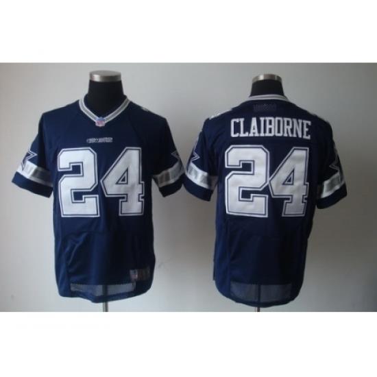 Nike Dallas Cowboys 24 Morris Claiborne Blue Elite NFL Jersey