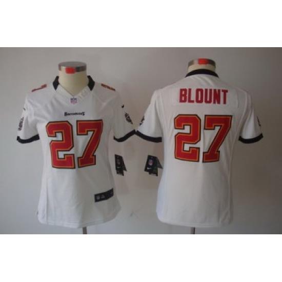 Women Nike Tampa Bay Buccaneers 27 LeGarrette Blount White Color[Women Limited Jerseys]