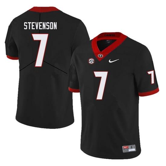 Men #7 Tyrique Stevenson Georgia Bulldogs College Football Jerseys Sale-Black
