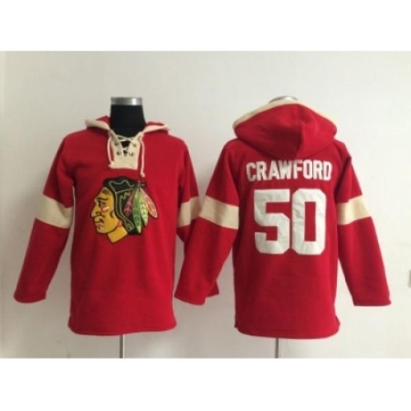 NHL chicago blackhawks #50 crawford red jerseys[pullover hooded sweatshirt]