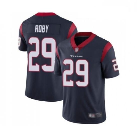 Men Houston Texans 29 Bradley Roby Navy Blue Team Color Vapor Untouchable Limited Player Football Jersey