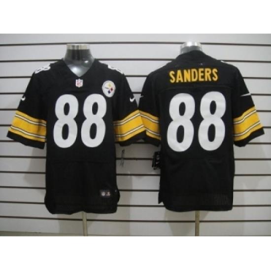 Nike Pittsburgh Steelers 88 Emmanuel Sanders Black Elite NFL Jersey