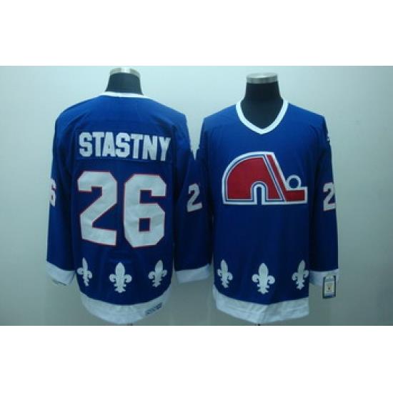 Quebec Nordiques 26 Paul Stastny Blue Jerseys CCM