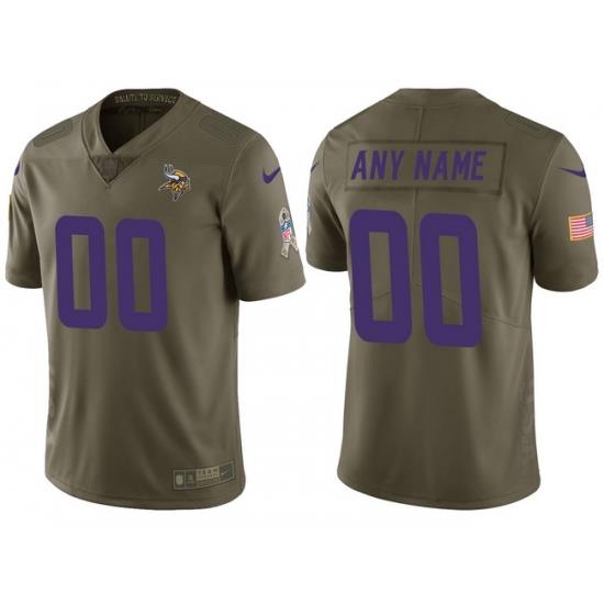 Men Women Youth Toddler All Size Minnesota Vikings Customized Jersey 019
