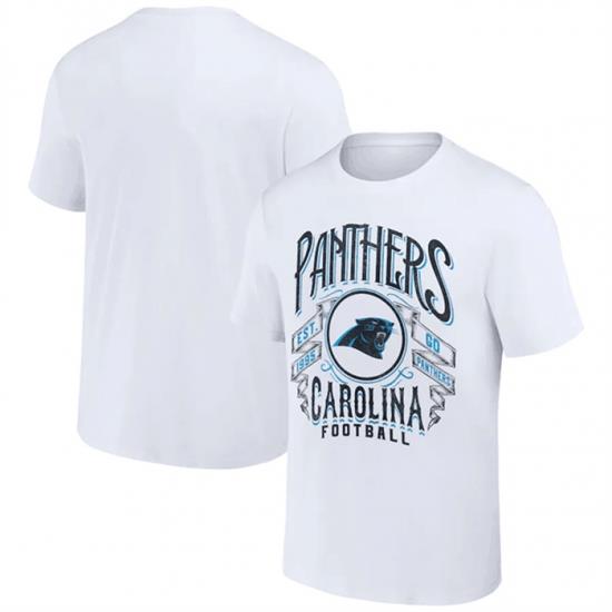 Men Carolina Panthers White X Darius Rucker Collection Vintage Football T Shirt