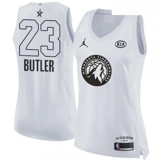 Womens Nike Jordan Minnesota Timberwolves 23 Jimmy Butler Swingman White 2018 All Star Game NBA Jersey