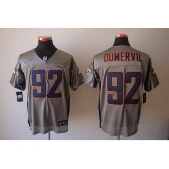 Nike Denver Broncos 92 Elvis Dumervil Grey Elite ShadoW NFL Jersey