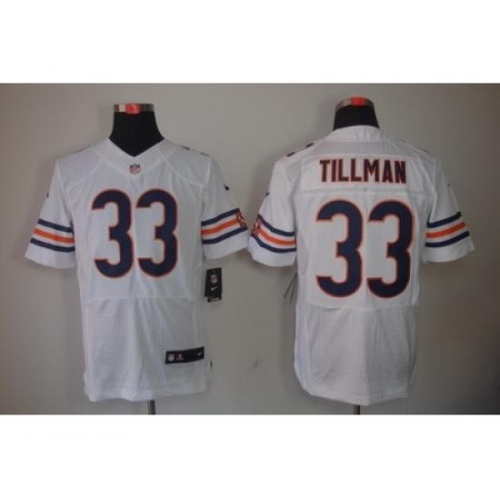 Nike Chicago Bears 33 Charles Tillman White Elite NFL Jersey