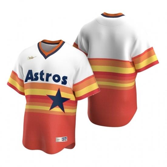 Mens Nike Houston Astros Blank White Orange CooperstoWn Collection Home Stitched Baseball Jersey