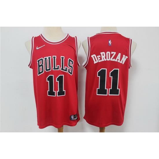 Men Chicago Bulls 11 DeMar DeRozan Red Nike Diamond 75th Anniversary Swingman Jersey