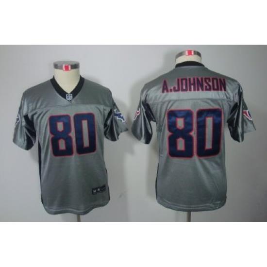 Nike Youth Houston Texans #80 Andre Johnson[Youth Grey Shadow Elite Jerseys]