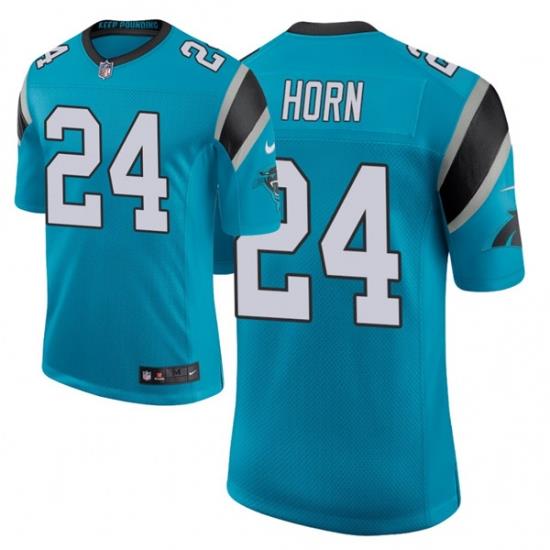Men Carolina Panthers 24 Jaycee Horn 2021 NFL Draft Classic Limited Jersey   Blue