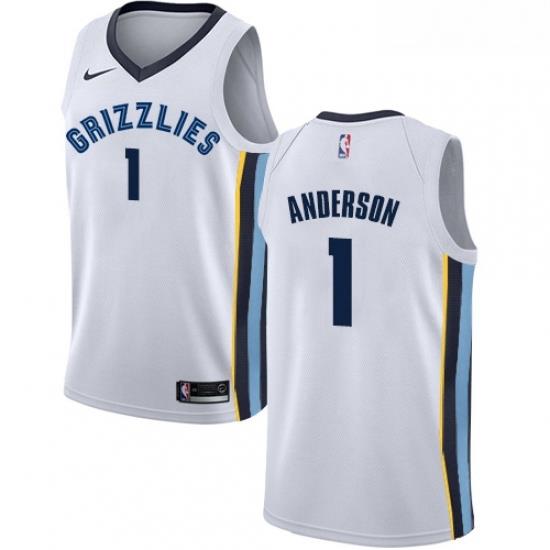 Youth Nike Memphis Grizzlies 1 Kyle Anderson Swingman White NBA Jersey Association Edition