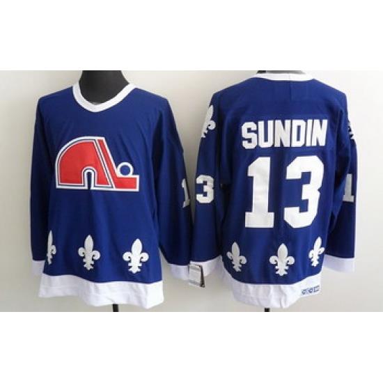 Quebec Nordiques 13 Sundin Jerseys