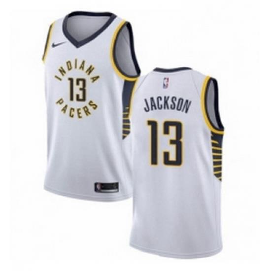 Youth Nike Indiana Pacers 13 Mark Jackson Authentic White NBA Jersey Association Edition