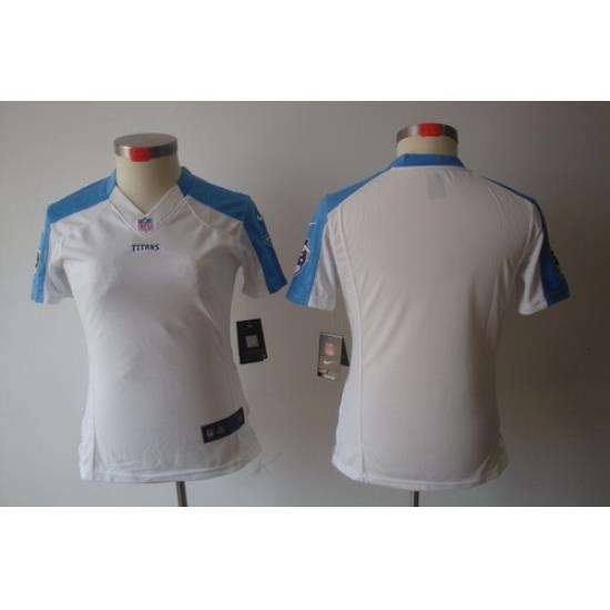 Women Nike Tennessee Titans Blank White Limited Jerseys