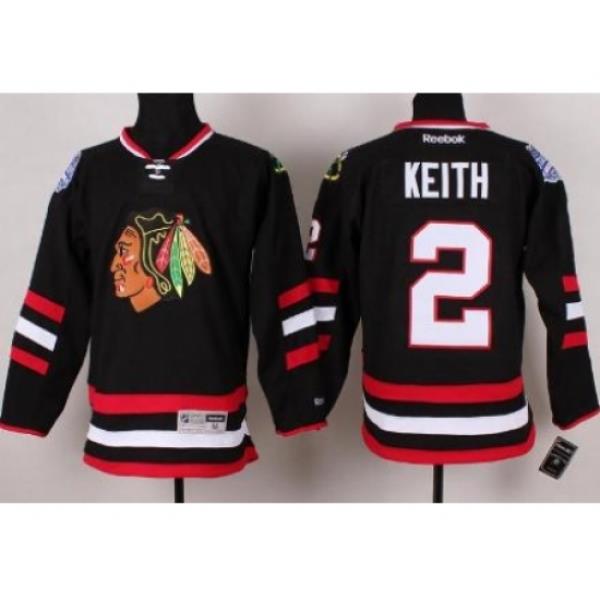 Chicago Blackhawks 2 Duncan Keith Black 2014 Stadium Series NHL Jersey