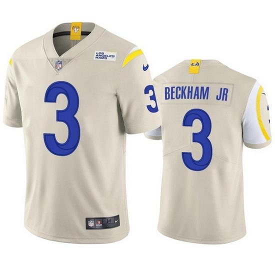 Youth Los Angeles Rams 3 Odell Beckham Jr  Bone Vapor Untouchable Limited Stitched Jersey