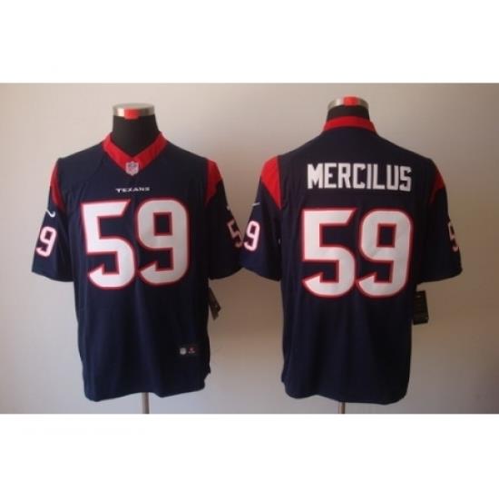 Nike Houston Texans 59 Whitney Mercilus Blue Limited NFL Jersey