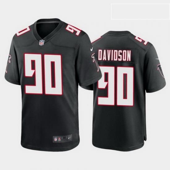 men marlon davidson atlanta falcons black throwback game jersey