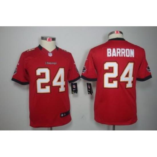 Youth Nike Tampa Bay Buccanee #24 Mark Barron Red Color[Youth Limited Jerseys]