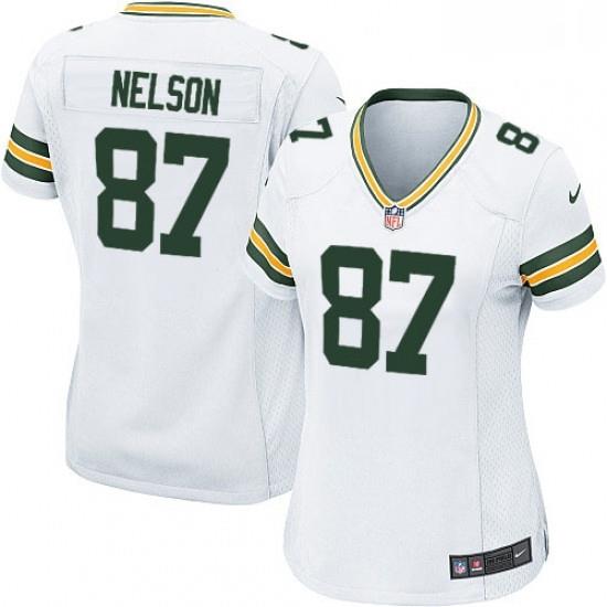 Womens Nike Green Bay Packers 87 Jordy Nelson Game White NFL Jersey