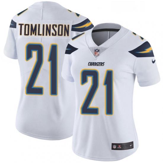 Womens Nike Los Angeles Chargers 21 LaDainian Tomlinson Elite White NFL Jersey