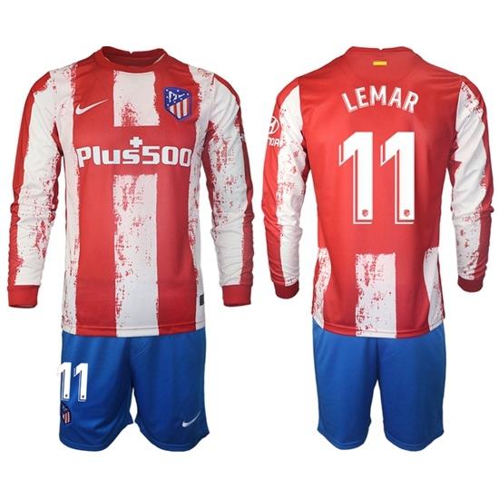 Men Atletico de Madrid Long Sleeve Soccer Jerseys 516