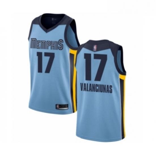 Youth Memphis Grizzlies 17 Jonas Valanciunas Swingman Light Blue Basketball Jersey Statement Edition