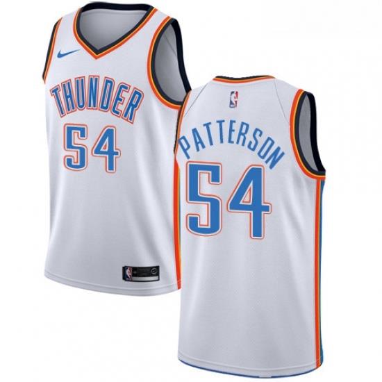 Youth Nike Oklahoma City Thunder 54 Patrick Patterson Swingman White Home NBA Jersey Association Edition
