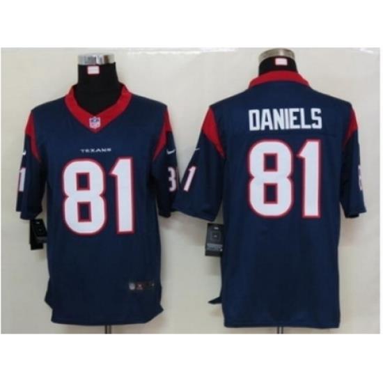 Nike Houston Texans 81 OWen Daniels blue Limited NFL Jersey