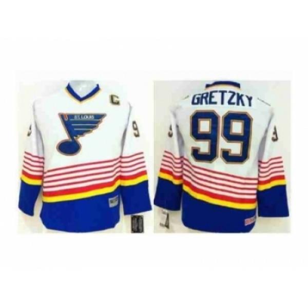 Youth NHL Jerseys St. Louis Blues #99 Gretzky white