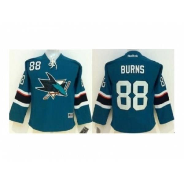 Youth NHL San Jose Sharks 88 Brent Burns green Jersey