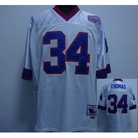 BUFFALO BILLs 34 THOMAS white mitchellandness