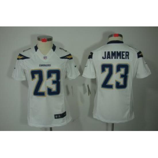 Women Nike San Diego Chargers #23 Quentin Jamme White Color[NIKE LIMITED Jersey]