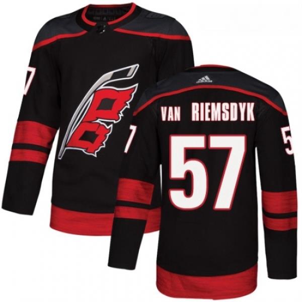 Youth Adidas Carolina Hurricanes 57 Trevor Van Riemsdyk Premier Black Alternate NHL Jersey