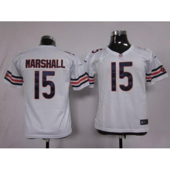 Youth Nike Chicago Bears #15 Marshall White Nike NFL Jerseys