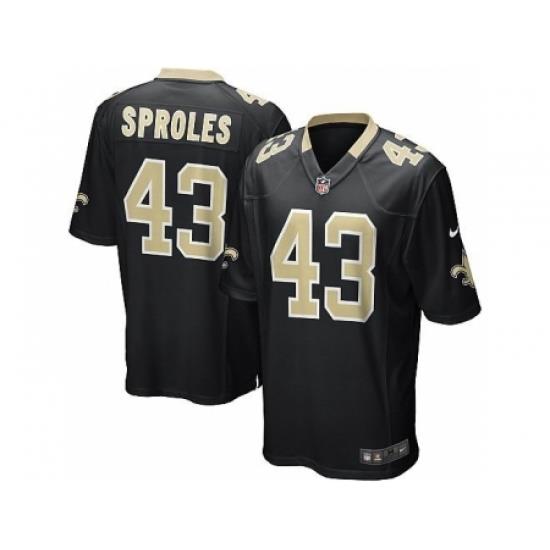 Nike New Orleans Saints 43 Darren Sproles black Game NFL Jersey