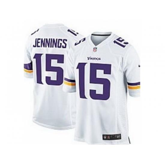Nike Minnesota Vikings 15 Greg Jennings White Game NFL Jersey