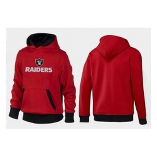 NFL Mens Nike Oakland Raiders Authentic Logo Pullover Hoodie RedBlack