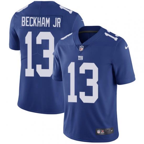 Youth Giants #13 Beckham JR blue Vapor Limited Jersey
