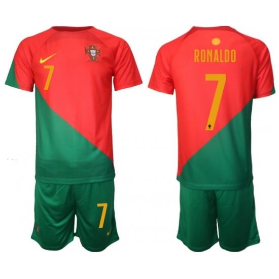 Youth FIFA 2022 Portugal Cristiano Ronaldo Soccer Red Jersey