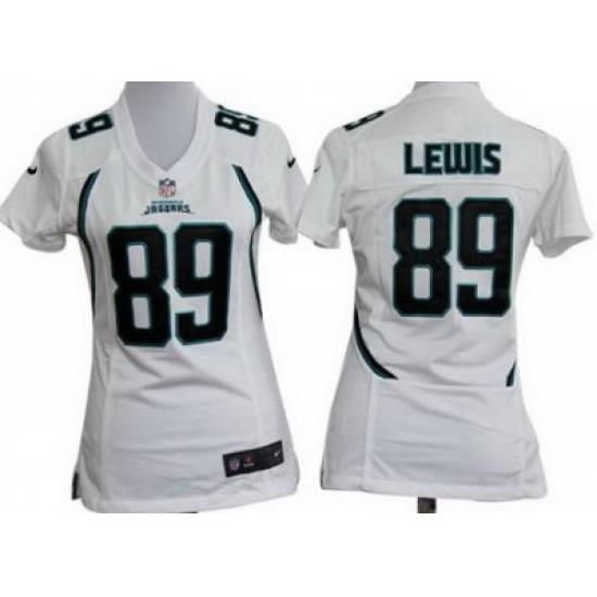 Women Nike Jacksonville Jaguars 89# Marcedes LeWis White Nike NFL Jerseys