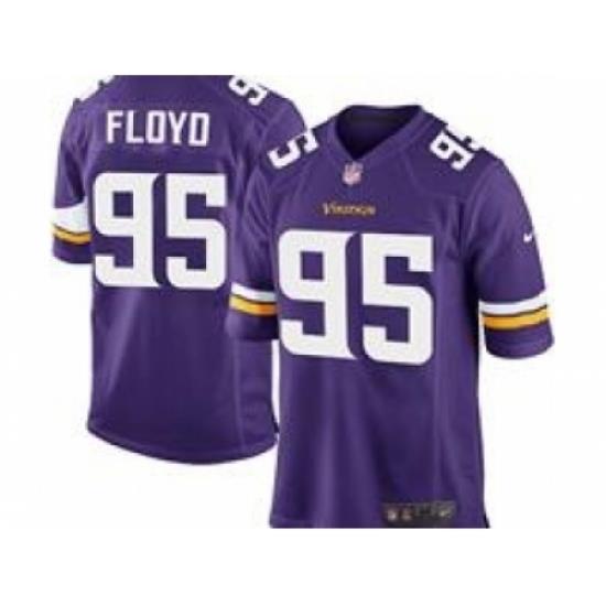Nike Minnesota Vikings 95 Sharrif Floyd Purple Game NFL Jersey