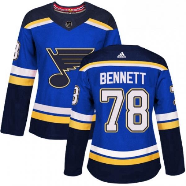 Womens Adidas St Louis Blues 78 Beau Bennett Premier Royal Blue Home NHL Jersey