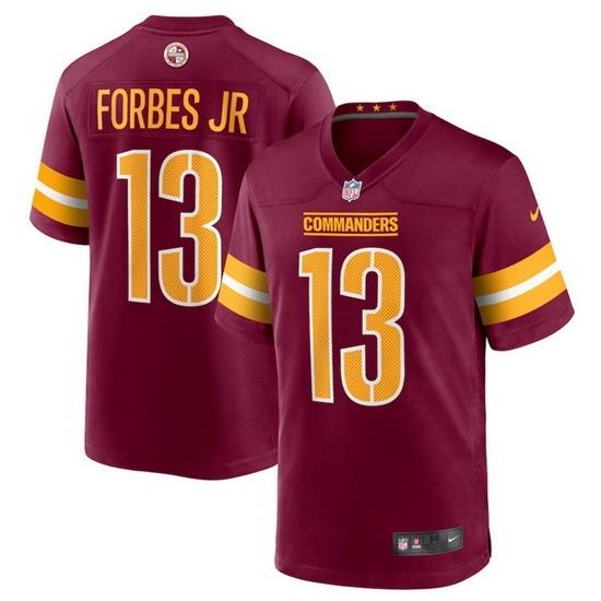 Youth Washington Commanders 13 Emmanuel Forbes 2022 Burgundy Stitched Football Jersey