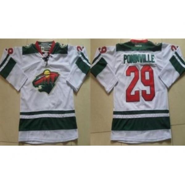 Minnesota Wild #29 Jason Pominville White Stitched NHL Jersey